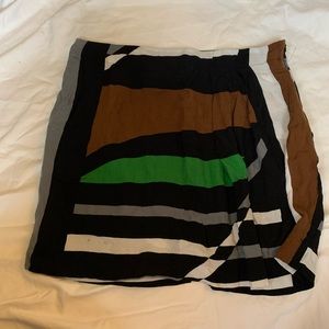 Derek Lam Geometric Color Block Mini Skirt